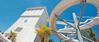 There's the tower flume and the indoor slide for splash action