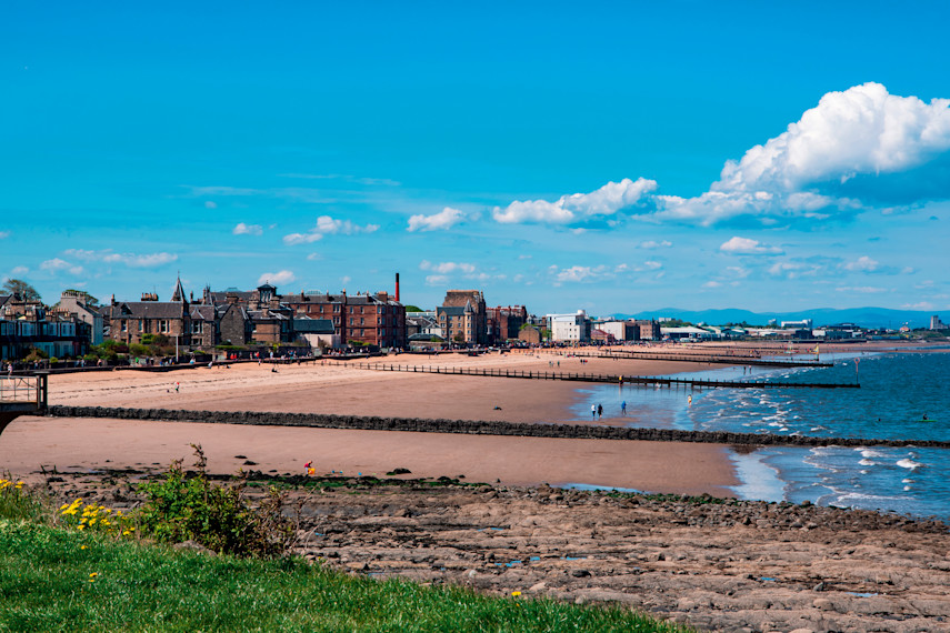 The waters off Portobello Beach