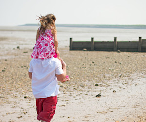 The estuary beach at Kent Coast, Kent