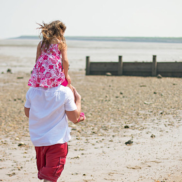 The estuary beach at Kent Coast, Kent