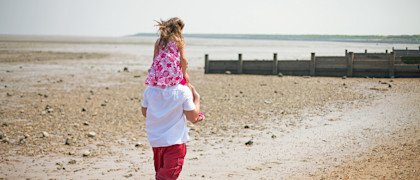 The estuary beach at Kent Coast, Kent