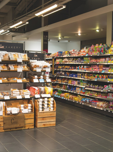 The well-stocked shelves at Craig Tara's Mini Market