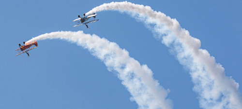 An air display over Blackpool Promenade.