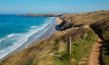 The coastal path at Perranporth