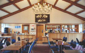 The Clubhouse at the 18-hole golf course at Far Grange