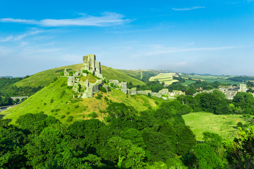 8. Dive into history at Corfe Castle