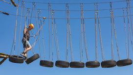 Aerial adventure at Devon Cliffs