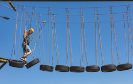 Aerial adventure at Devon Cliffs