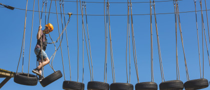 Aerial adventure at Devon Cliffs