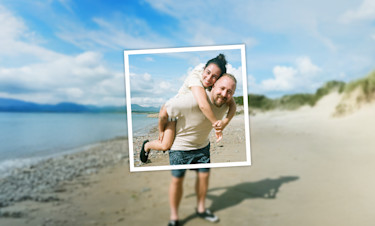 Couple enjoying the beach