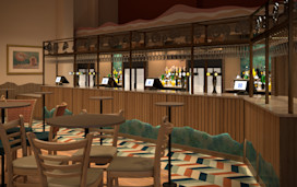 Computer-generated image of the new J D Wetherspoon pub at Devon Cliffs