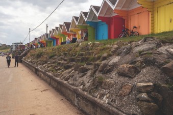 Colourful Beach Huts in Scarborough