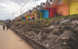 Colourful Beach Huts in Scarborough