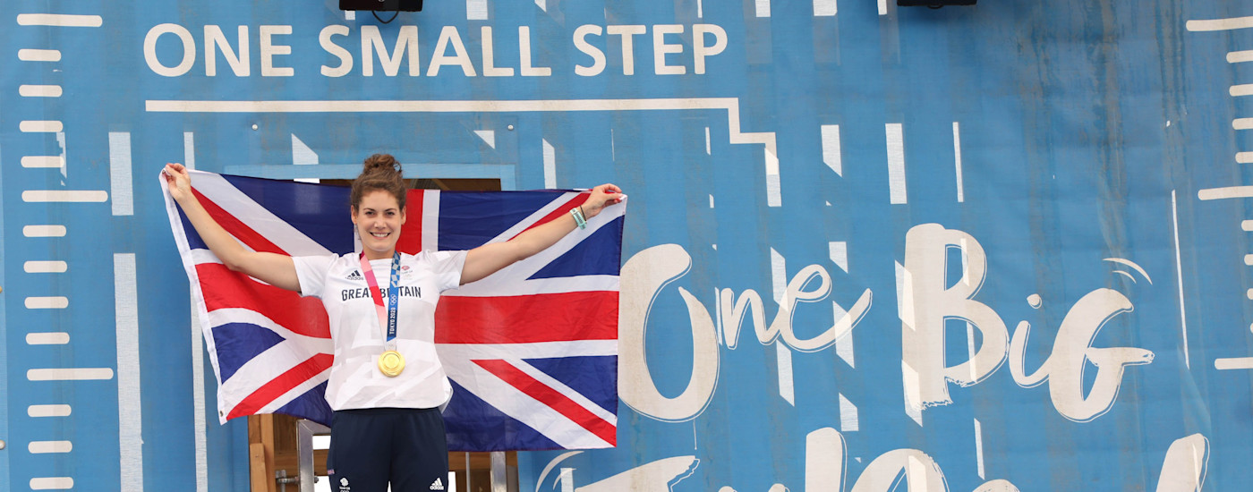 Olympic gold medallist Kate French tries out The Jump at Allhallows
