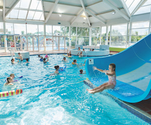 Indoor heated pool at Cala Gran