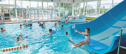 Indoor heated pool at Cala Gran