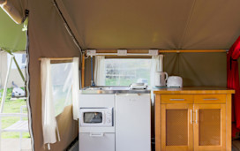 Representation of a kitchen in a Safari Tent