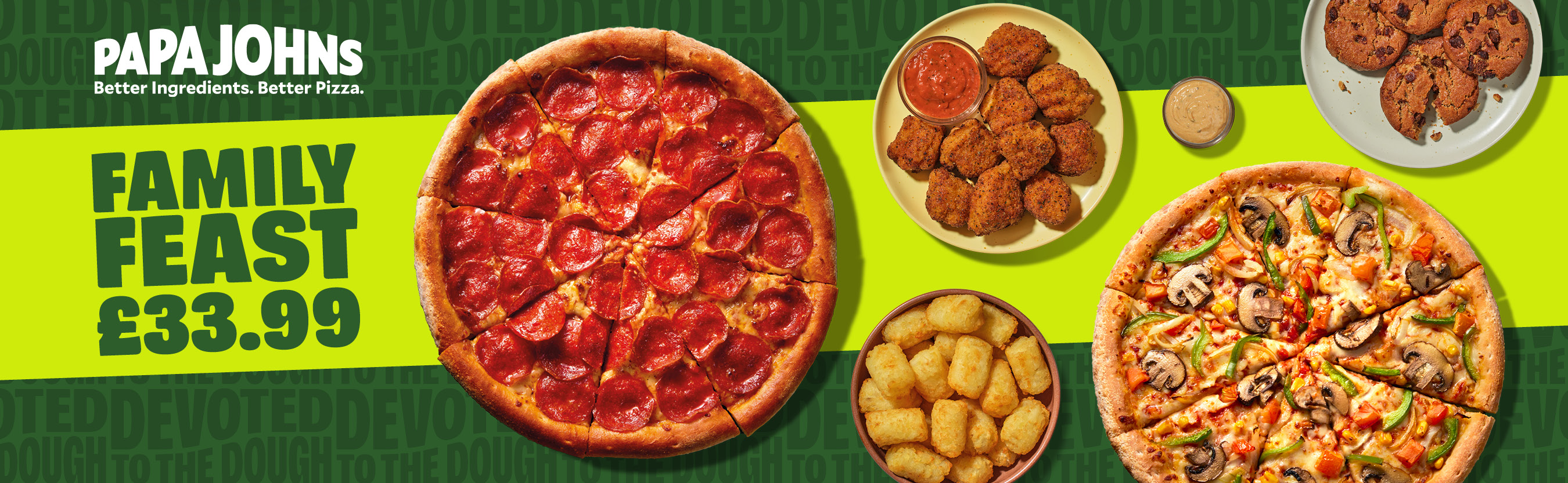 Two medium pizzas and two classic sides bundle deal