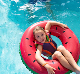 Child  enjoying swimming at Haven