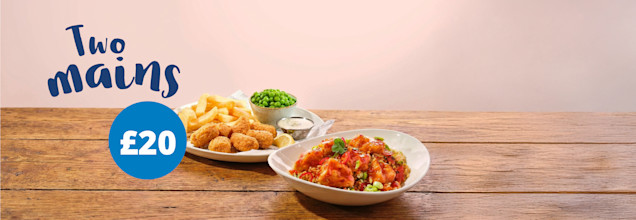 2 mains for £20