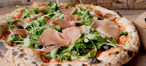 A stunning stone baked pizza