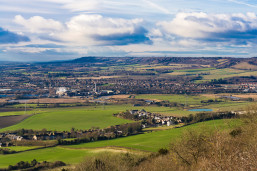 A stunning view of the Maidstone north downs
