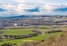 A stunning view of the Maidstone north downs