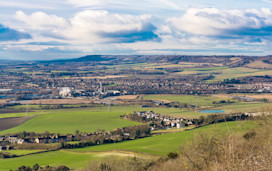 A stunning view of the Maidstone north downs