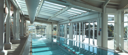 Swimming lanes at the indoor pool