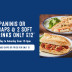 Haven offer advertising two wraps or paninis with two soft drinks for £12