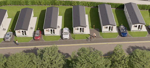 A computer-generated image of how Palm Avenue, Devon Cliffs could look.