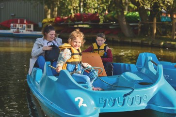 Pedalo on the Primrose Valley boating lake