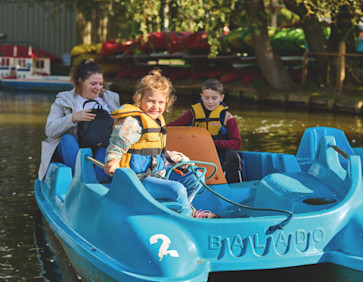 Pedalo on the Primrose Valley boating lake