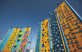 Climbing wall at Kent Coast