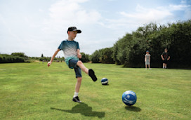 Footgolf at Orchards Holiday Village.