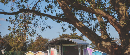 The outdoor stage area at a similar Adventure Village