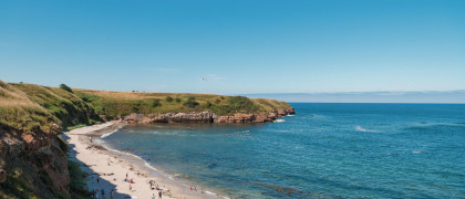 One of the two beaches accessed from Berwick Holiday Centre.