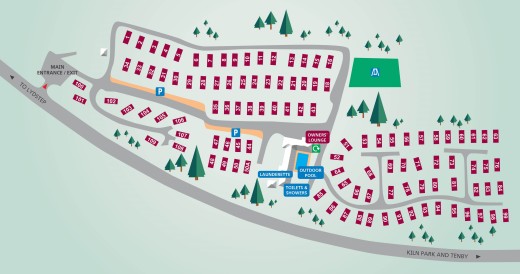Map of Holiday homes at Penally Court