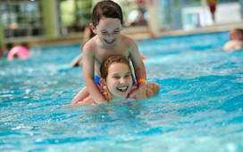 Kids enjoying the indoor pool