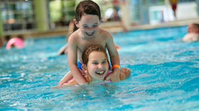 Kids enjoying the indoor pool