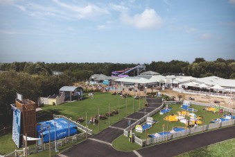 The view of the Adventure Village at Cleethorpes Beach from above