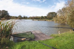 One of the two fishing lakes on the park
