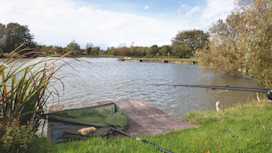 One of the two fishing lakes on the park
