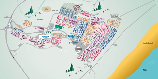 Map of Static Caravans for sale at Kiln Park Holiday Centre