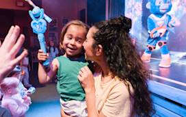 A mother and daughter having fun at the Marina Bar and Stage in Greenacres