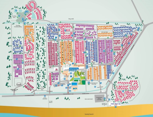 Map of Golden Sands Holiday Park