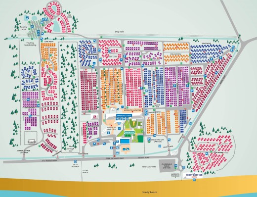 Map of Static Caravans for sale at Golden Sands