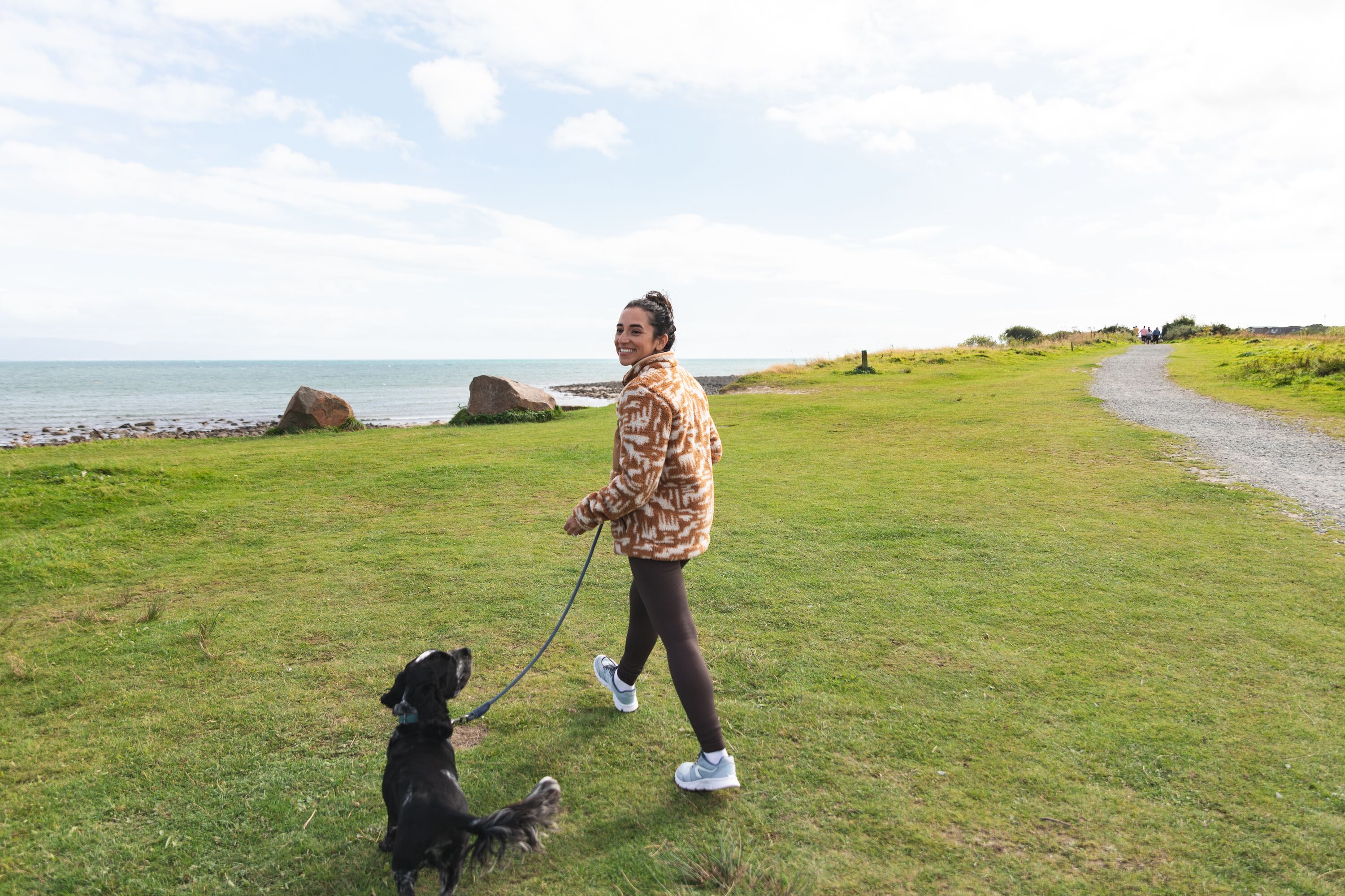 Dog walks on the beach or the coastal path