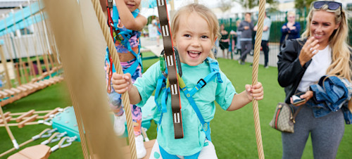 Enjoying the Mini Aerial Adventure at Presthaven