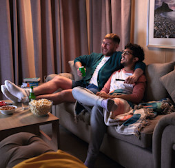 Cosy interior perfect for film nights